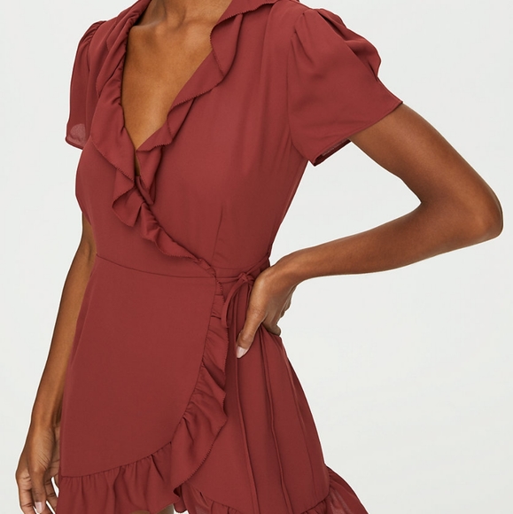 Aritzia Sunday best ruffle wrap dress - Picture 5 of 8